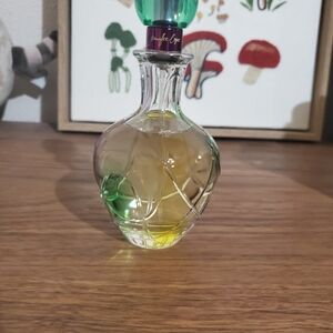 Elegant Glass Perfume Bottle with Green Cap